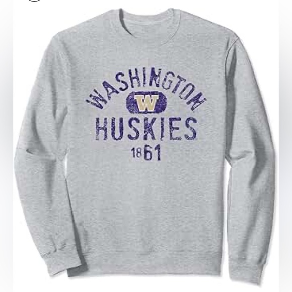 Washington Huskies 1861 Vintage Logo Sweatshirt size small - Picture 1 of 5